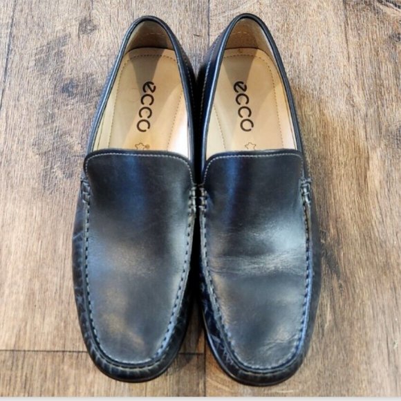 Ecco Moc Toe Driving Loafers Leather Slip On Shoes main image 10